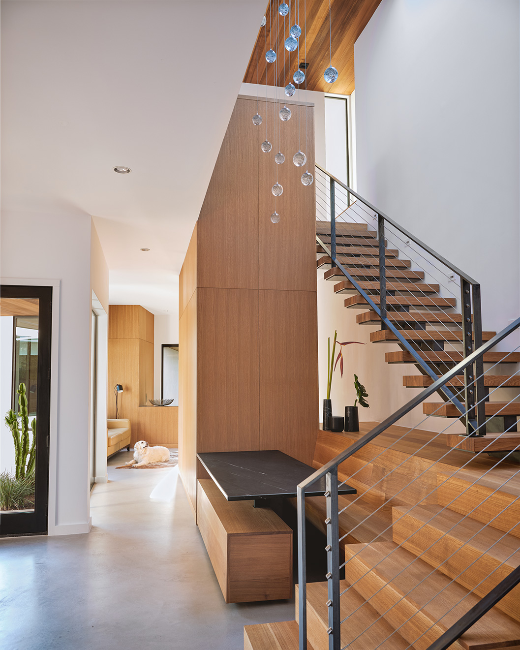 Austin Modern Home Addition stairwell